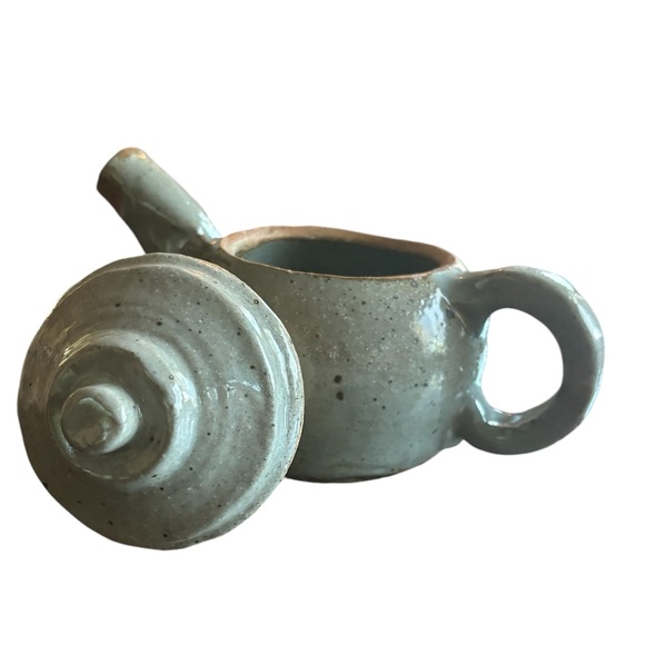 EC Modern Home Decor Handmade Ceramic Grey Teapot - Picture 12 of 12